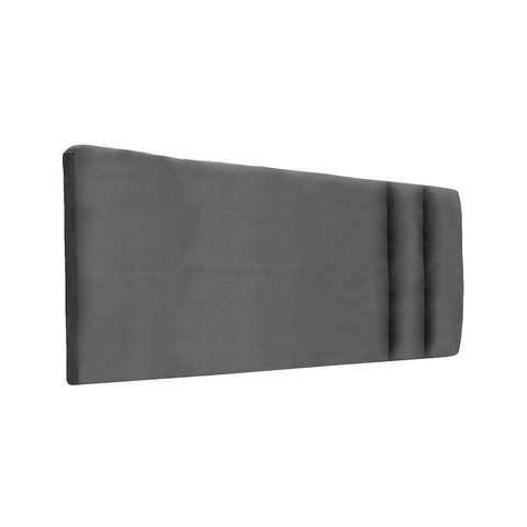 Cabeceira Modular Cama Box Almofadada Luxo Suede Rbl:solteiro Painel/cinza
