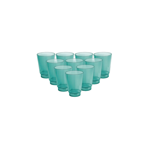 Kit 10 Copos Plasticos 300 Ml Reutilizável Verde