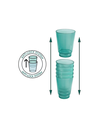 Ver imagem 3 de Kit 10 Copos Plasticos 300 Ml Reutilizável Verde