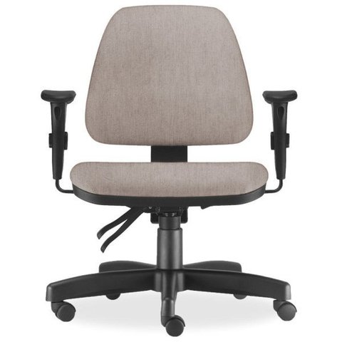 Cadeira de Escritório Giratória Executiva Ergonômica Sky Linho Bege - Lyam Decor
