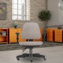 Ver imagem 2 de Kit 2 Cadeiras de Escritório Giratória Executiva Ergonômica Sky Linho Bege - Lyam Decor