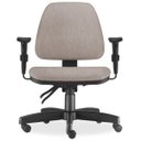 Ver imagem 3 de Kit 2 Cadeiras de Escritório Giratória Executiva Ergonômica Sky Linho Bege - Lyam Decor