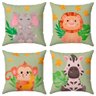 4 Kit Capas Almofadas Aventura na Selva 45x45 Id Decor - 1
