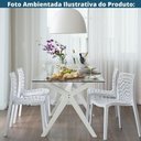 Ver imagem 5 de Kit 4 Cadeiras Empilhável Inmetro Gruvyer Fratini Polipropileno Branco Capacidade Suporta 182 Kg