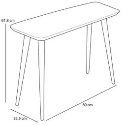 Mesa de Apoio Lateral Decorativa Quartzo Off White Pés Palito - Lyam Decor - 4