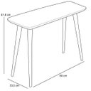 Ver imagem 4 de Mesa de Apoio Lateral Decorativa Quartzo Off White Pés Palito - Lyam Decor
