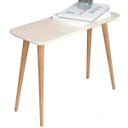 Ver imagem 1 de Mesa de Apoio Lateral Decorativa Quartzo Off White Pés Palito - Lyam Decor