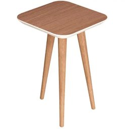 Mesa Lateral Decorativa Quartzo Nature Off White Pés Palito - Lyam Decor - 1