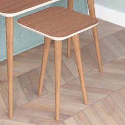 Mesa Lateral Decorativa Quartzo Nature Off White Pés Palito - Lyam Decor - 2