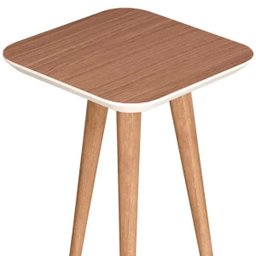 Mesa Lateral Decorativa Quartzo Nature Off White Pés Palito - Lyam Decor - 3