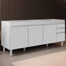 Balcão Gabinete para Pia 180cm sem Tampo Dallas Branco - Lumil - 2
