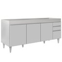 Ver imagem 1 de Balcão Gabinete para Pia 180cm sem Tampo Dallas Branco - Lumil