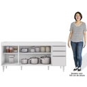 Ver imagem 5 de Balcão Gabinete para Pia 180cm sem Tampo Dallas Branco - Lumil