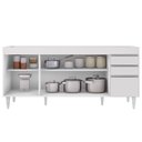 Ver imagem 3 de Balcão Gabinete para Pia 180cm sem Tampo Dallas Branco - Lumil