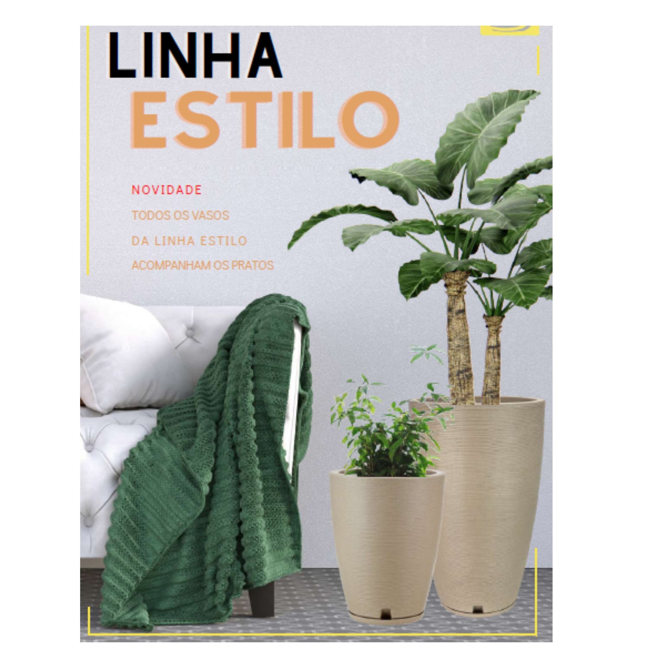 Vasos Estilo Vietnamita para Plantas Polietileno Casa Jardim Varanda Decoração Ambientes Luxo Modern - 8