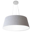 Ver imagem 1 de Lustre Pendente Cone Md-4072 Cúpula em Tecido 30/80x65cm Rustico Cinza - Bivolt