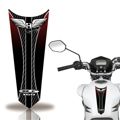 Adesivo Faixa Gravata Tanque Moto Cg 160 150 Titan Fan Cobra Motoparts 160 Asa Vermelha