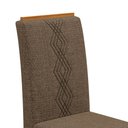 Ver imagem 4 de Conjunto Kit com 4 Cadeiras Estofadas para Sala de Jantar Yasmin MDF Freijó Linho Canela DJ Móveis