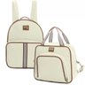 Kit Mochila Maternidade com Bolsa M Mônaco Bege - Hug Baby - 1