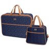 Kit Mala Maternidade com Bolsa M Triângulos Azul Marinho - Hug Baby - 1
