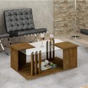 Ver imagem 2 de Mesa de Centro com Tampo em Vidro Jade Valdemóveis