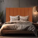 Ver imagem 4 de Cabeceira Estofada Cama Box Carla Linha Premium Cor:Terra Cota;Tamanho:Queen 160 cm