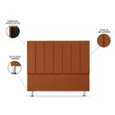 Ver imagem 3 de Cabeceira Estofada Cama Box Carla Linha Premium Cor:Terra Cota;Tamanho:Queen 160 cm