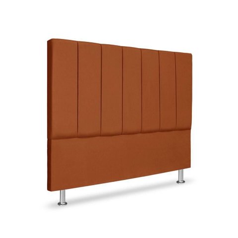 Cabeceira Estofada Cama Box Carla Linha Premium Cor:Terra Cota;Tamanho:Queen 160 cm
