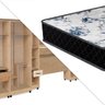 Guarda Roupa Modulado 8 Pecas 14 Portas Com Cama E Colchao Casal Gazin Teka Off White Delta Fenix - 5