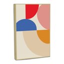 Ver imagem 1 de Quadro Decorativo Geométrico Colorido Abstrato com Moldura Filete