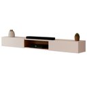 Ver imagem 1 de Rack Suspenso para Painel ou Tv até 75 Polegadas 2,10m 2 Portas com Nicho Montreal Off White