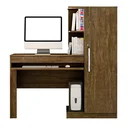 Ver imagem 3 de Mesa para Computador Escrivaninha com Armário Valdemóveis 1 Gaveta 130cm Ipê