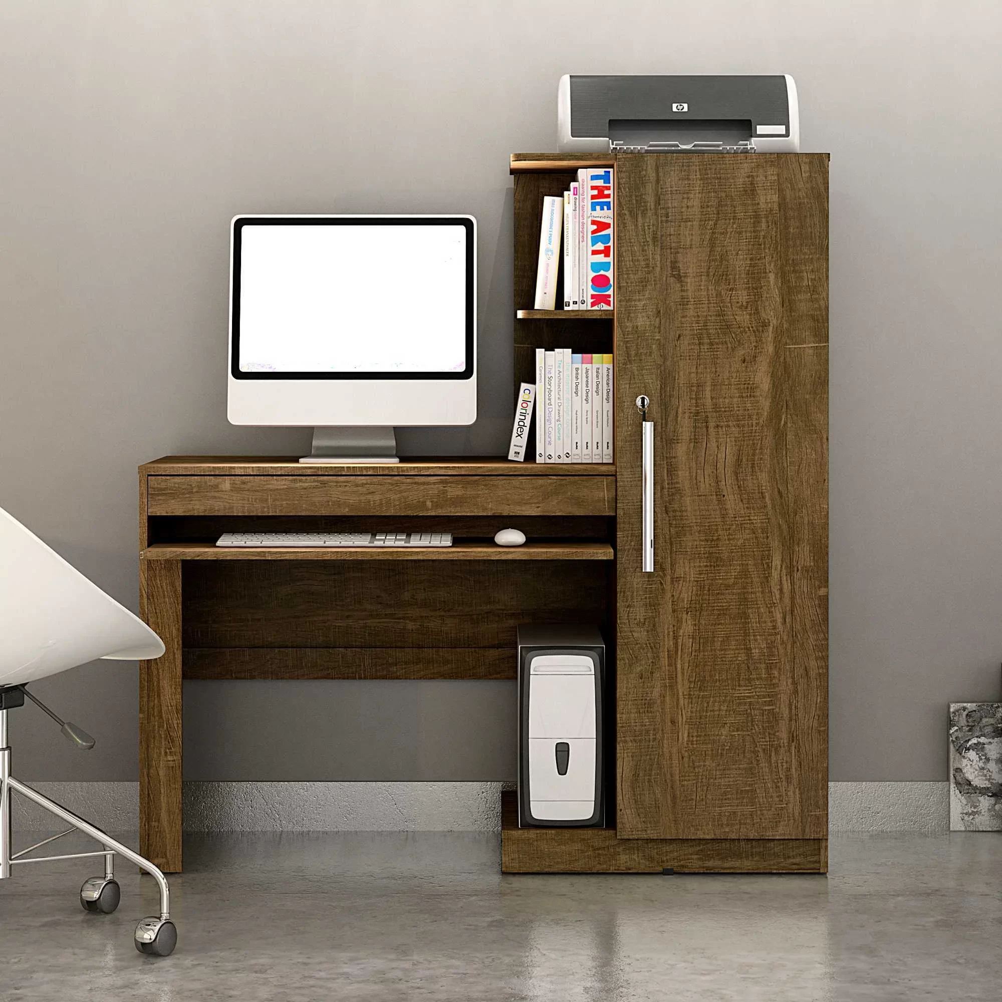 Mesa para Computador Escrivaninha com Armário Valdemóveis - 2