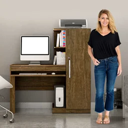 Mesa para Computador Escrivaninha com Armário Valdemóveis - 11