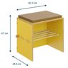 Kit 2 Puffs com Futon e Prateleira Corda Sisal Cordel Amarelo - 4