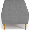 Ver imagem 6 de Puff Decorativo Sala de Estar Cléo Pés Palito 90cm Linho Cinza Escuro