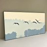 Quadro decorativo Liberdade - Aves voando no céu azul:1,50 X 0,80/BRANCA - 1