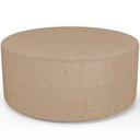Ver imagem 4 de Kit Puff Redondo Lola e Puff Recamier Orgânico Orbit W01 Linho Bege Escuro - Lyam Decor