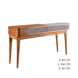 Aparador Lagun - Madeira Maciça e Mdf 1,60m com 2 Gavetas - Távoli Decor - 4