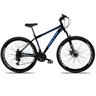 Bicicleta Aro 29 Quadro 19 Freio a Disco Mecânico 21 Marchas Suspensão Aço Preto Azul - Dropp - 1