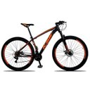 Ver imagem 1 de Bicicleta Xlt Aro 29 Quadro 19 Suspensão 21 Marchas Freio a Disco Alumínio Preto Laranja - Ksw