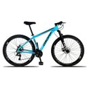 Ver imagem 1 de Bicicleta Aro 29 Quadro 21 Freio a Disco Mecânico 21 Marchas Alumínio Azul - Dropp