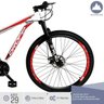 Bicicleta Aro 29 Quadro 15 Freio a Disco Mecânico 21 Marchas Alumínio Branco Vermelho - Dropp - 3