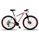 Ver imagem 1 de Bicicleta Aro 29 Quadro 15 Freio a Disco Mecânico 21 Marchas Alumínio Branco Vermelho - Dropp
