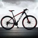 Ver imagem 2 de Bicicleta Xlt Aro 29 Quadro 21 Suspensão 21 Marchas Freio a Disco Alumínio Preto Vermelho - Ksw