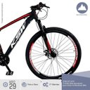 Ver imagem 3 de Bicicleta Xlt Aro 29 Quadro 21 Suspensão 21 Marchas Freio a Disco Alumínio Preto Vermelho - Ksw