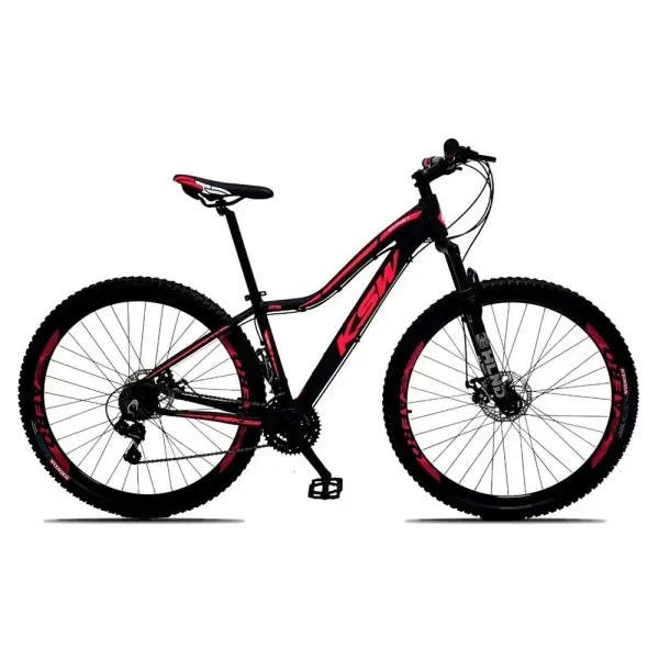 Menor preço em Bicicleta Feminina Sunny Aro 29 Quadro 17 Suspensão 21v Freio a Disco Alumínio Preto Rosa - KSW