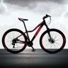 Bicicleta Feminina Sunny Aro 29 Quadro 17 Suspensão 21v Freio a Disco Alumínio Preto Rosa - KSW - 2