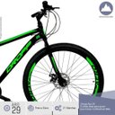 Ver imagem 3 de Bicicleta Aro 29 Quadro 17 Freio a Disco Mecânico 21 Marchas Aço Preto Verde - Dropp