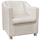 Ver imagem 1 de Poltrona Decorativa Tillak Tilla em Suede para Sala de Estar, Consultório e Recepção - Bege